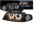 Μπροστινά Φανάρια Set Για Audi A4 B5 94-98 Angel Eyes Μαύρα H7/H7 Depo - Headlights - Xenon - Bulbs